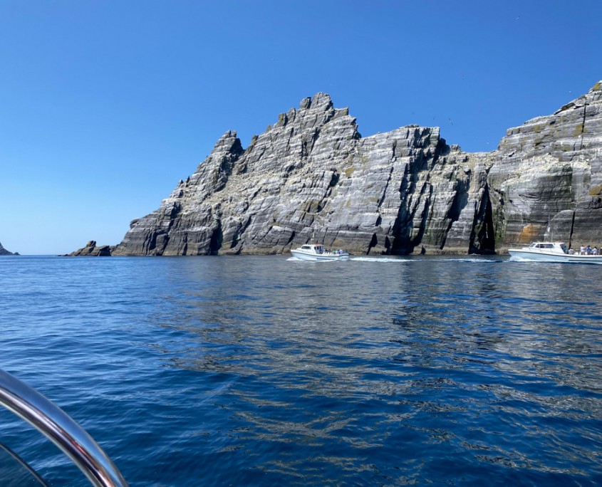 skellig islands tour boats passing little skellig island