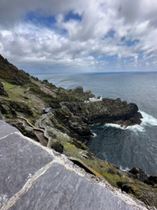 looking down on skellig michael lighthouse